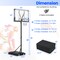 Adjustable Portable Basketball Hoop – 4.1–10Ft Height, 45" Shatterproof Backboard
